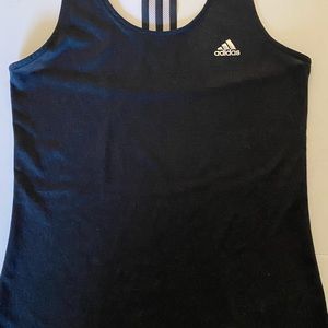Adidas active Tank Top. Black with Three stripe detail on back. Size medium.